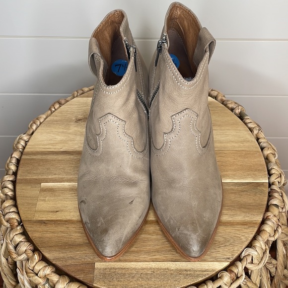 Frye Distressed Leather Booties - Picture 3 of 10